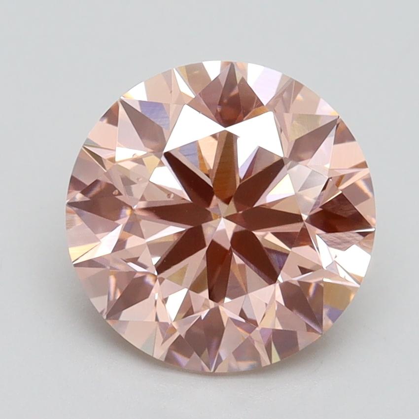 2.50 Ct. Fancy Intense Pink Round Lab Grown Diamond