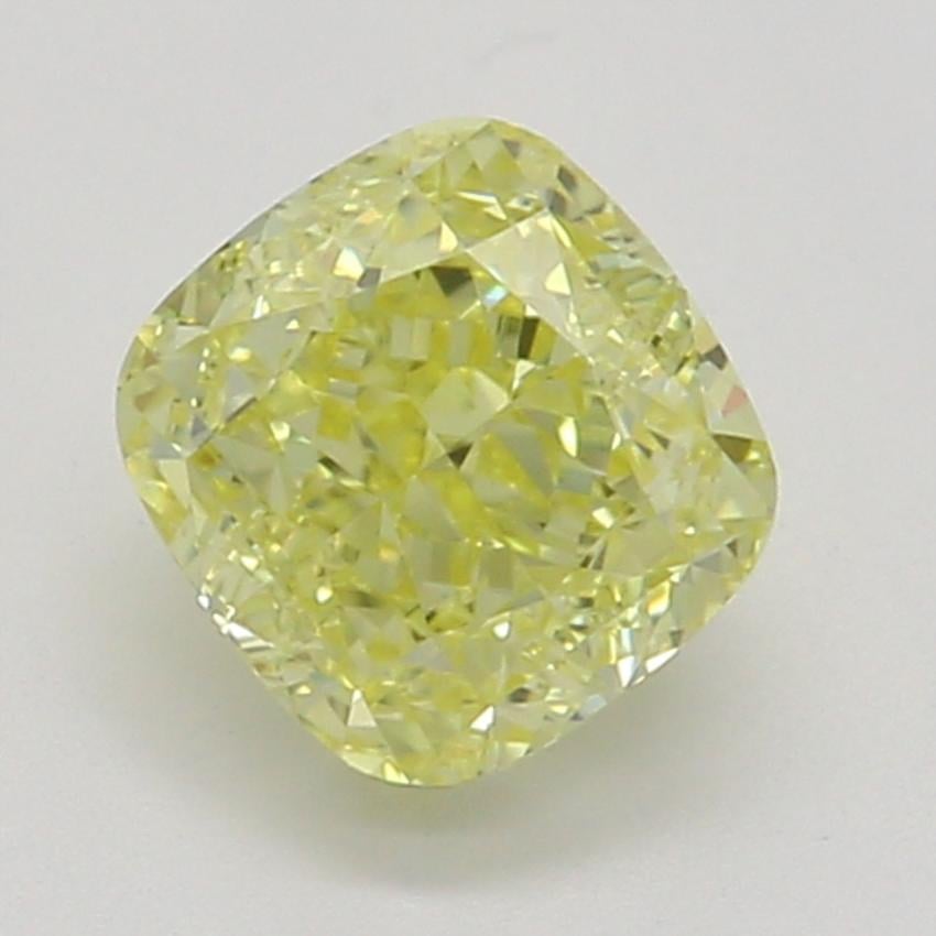 0.5 Ct. Fancy Intense Yellow Cushion Diamond