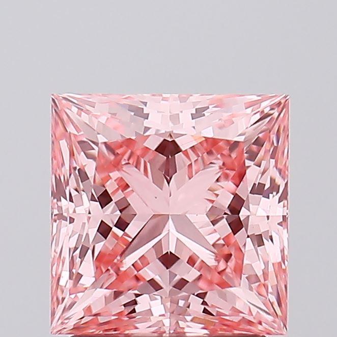 2.02 Ct. Fancy Vivid Pink Princess Lab Grown Diamond