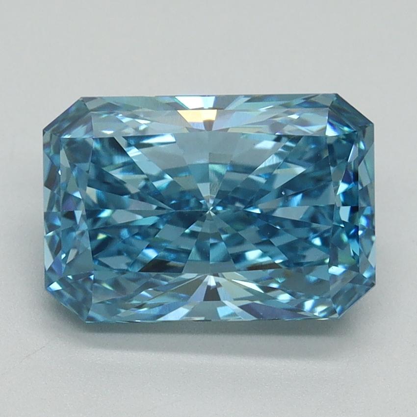 2.59 Ct. Fancy Vivid Blue Radiant Lab Grown Diamond