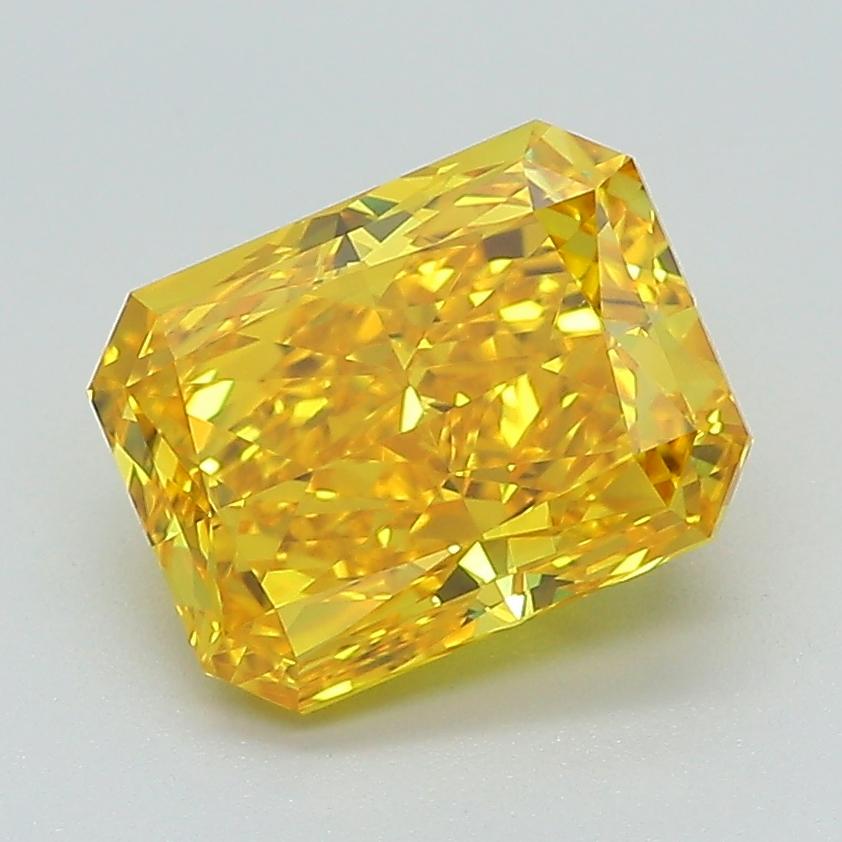 2.41 Ct. Fancy Vivid Yellow Radiant Lab Grown Diamond