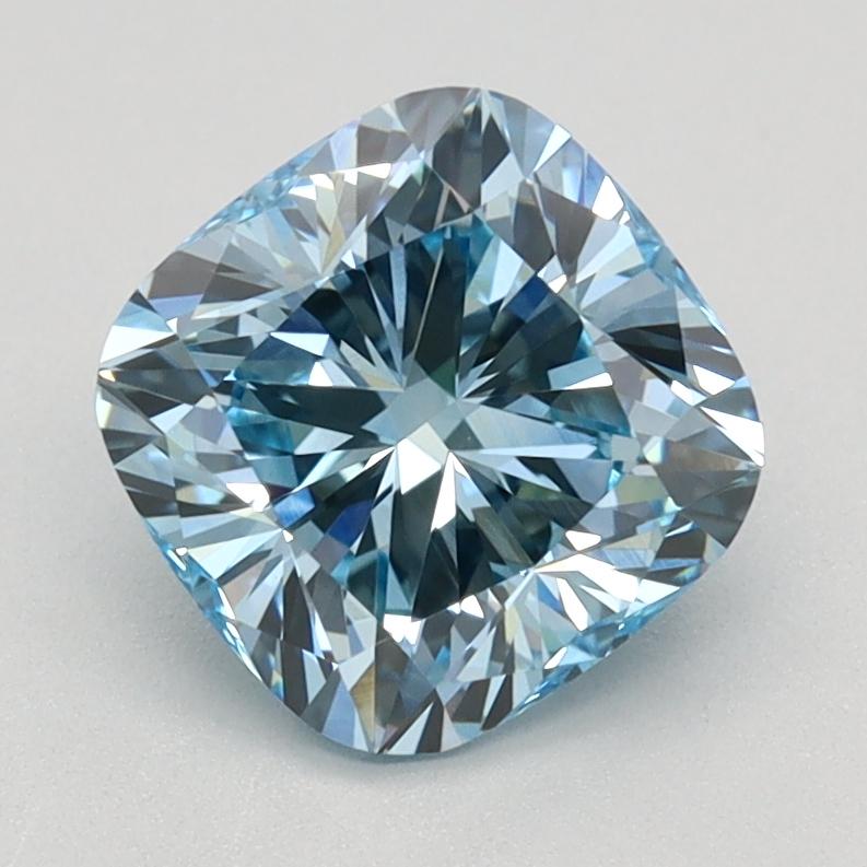 1.54 Ct. Fancy Intense Blue Cushion Lab Grown Diamond
