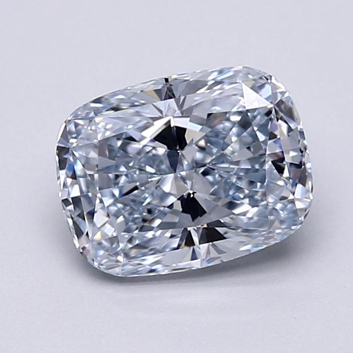 1.71 Ct. Fancy Light  Blue Cushion Lab Grown Diamond
