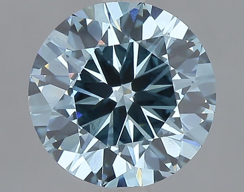 2.00 Ct. Fancy Vivid Blue Round Lab Grown Diamond