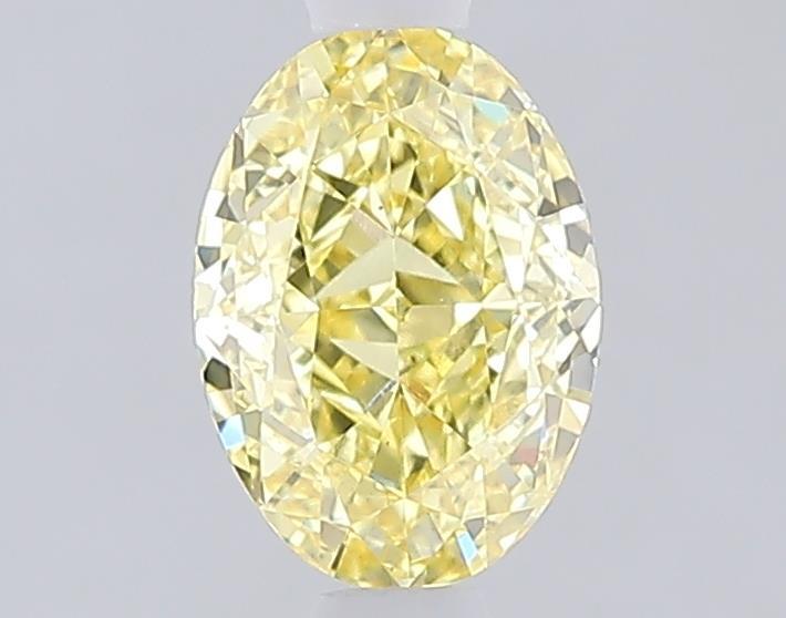 1.07 Ct. Fancy Intense  Yellow Oval Lab Grown Diamond