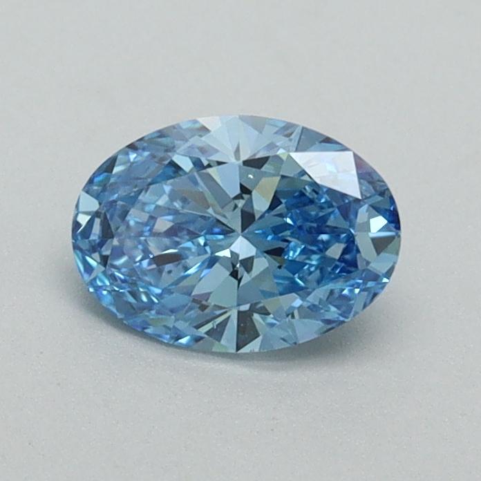 0.52 Ct. Fancy Vivid Blue Oval Lab Grown Diamond
