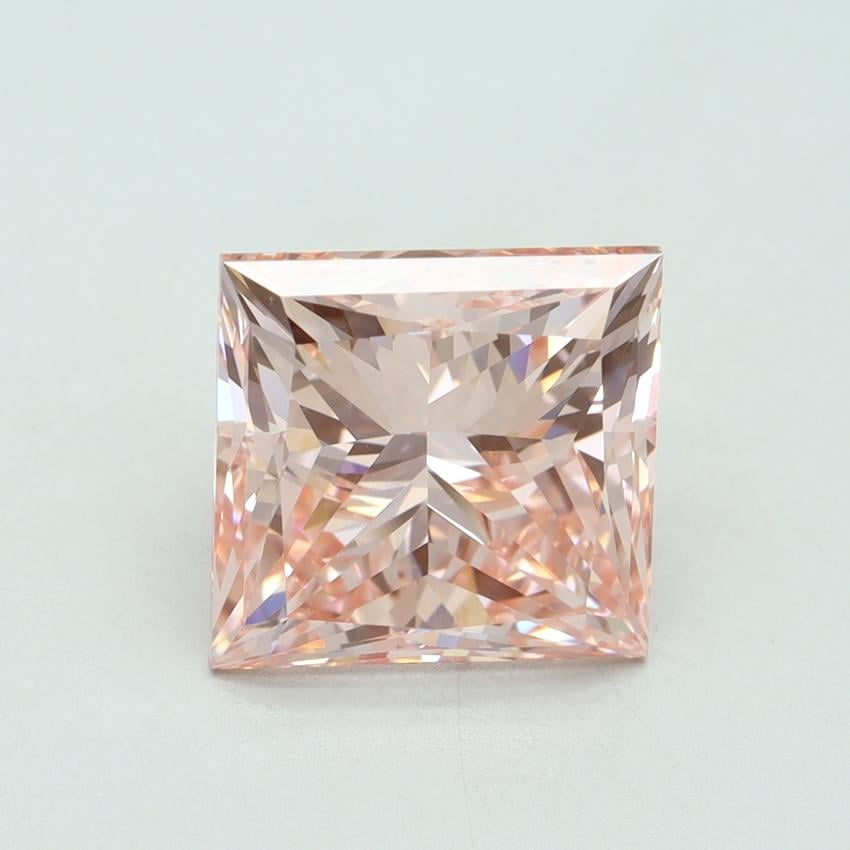 4.40 Ct. Fancy Vivid Pink Princess Lab Grown Diamond