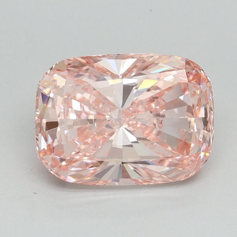 1.52 Ct. Fancy Vivid Pink Cushion Lab Grown Diamond