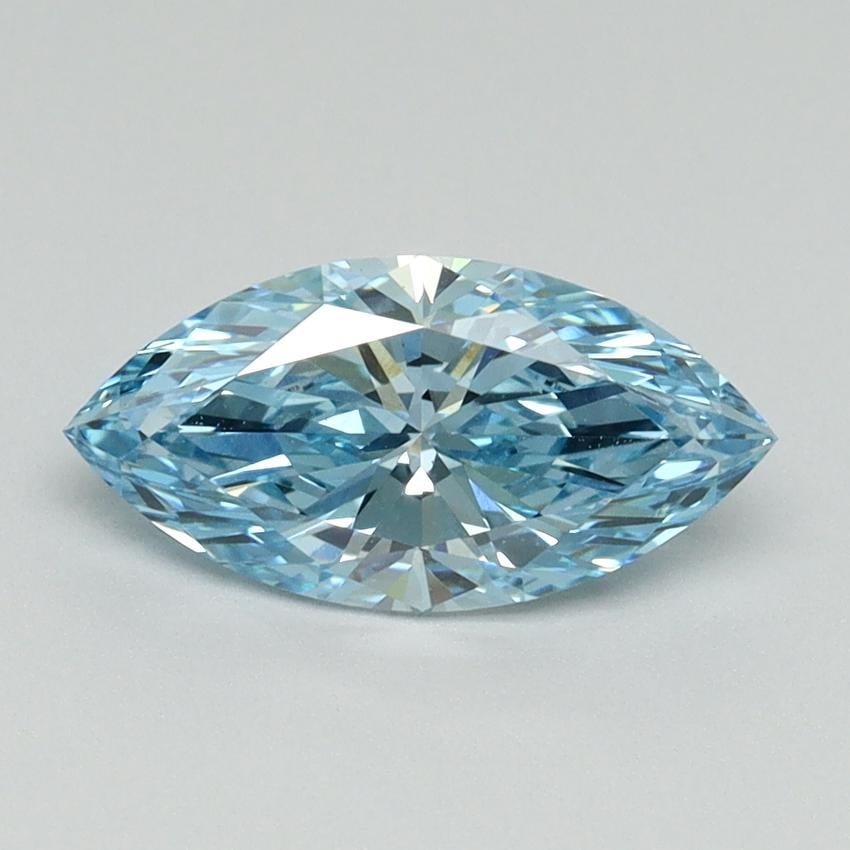 1.08 Ct. Fancy Vivid Blue Marquise Lab Grown Diamond