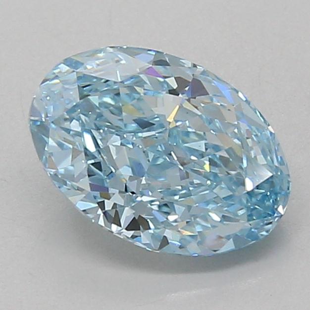 2.07 Ct. Fancy Vivid Blue Oval Lab Grown Diamond