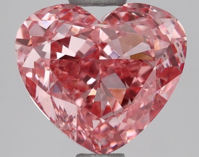1.61 Ct. Fancy Vivid Pink Heart Lab Grown Diamond