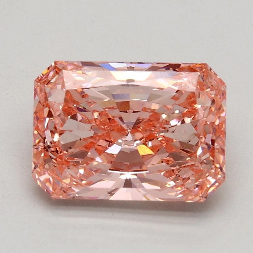 1.62 Ct. Fancy Vivid Pink Radiant Lab Grown Diamond