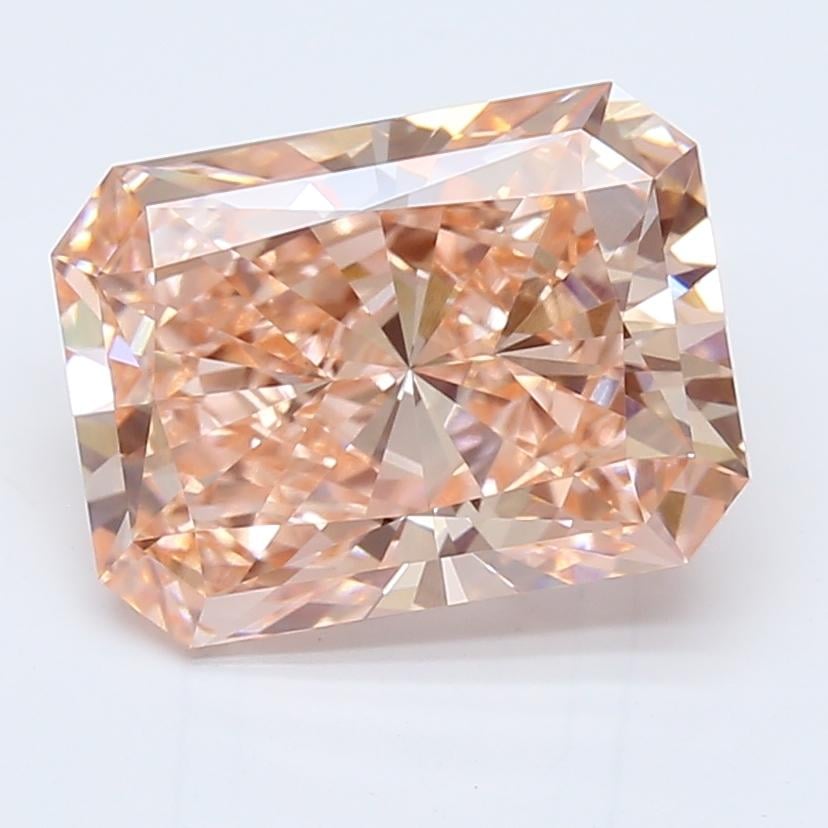 4.08 Ct. Fancy Vivid Pink Radiant Lab Grown Diamond