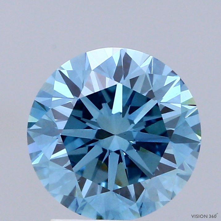 2.38 Ct. Fancy Vivid Blue Round Lab Grown Diamond
