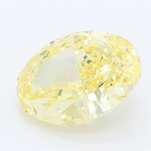 2.42 Ct. Fancy Intense Yellow Oval Lab Grown Diamond