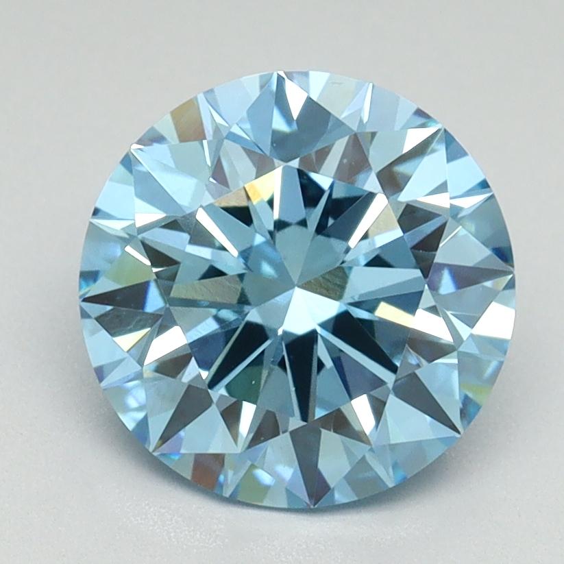 2.25 Ct. Fancy Vivid Blue Round Lab Grown Diamond