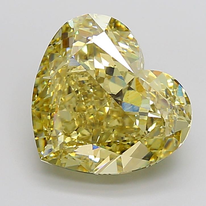 14.24 Ct. Fancy Intense Yellow Heart Lab Grown Diamond