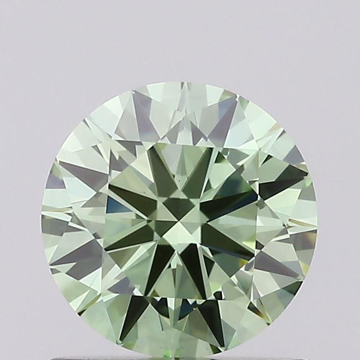 0.90 Ct. Fancy Vivid Green Round Lab Grown Diamond