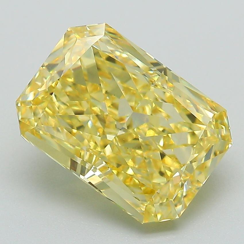 4.03 Ct. Fancy Vivid Yellow Radiant Lab Grown Diamond