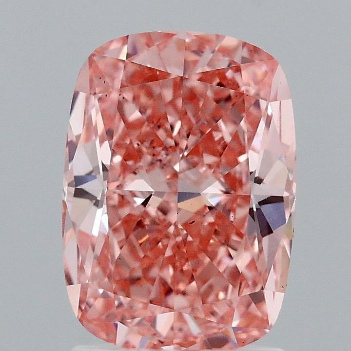 2.02 Ct. Fancy Vivid Pink Cushion Lab Grown Diamond