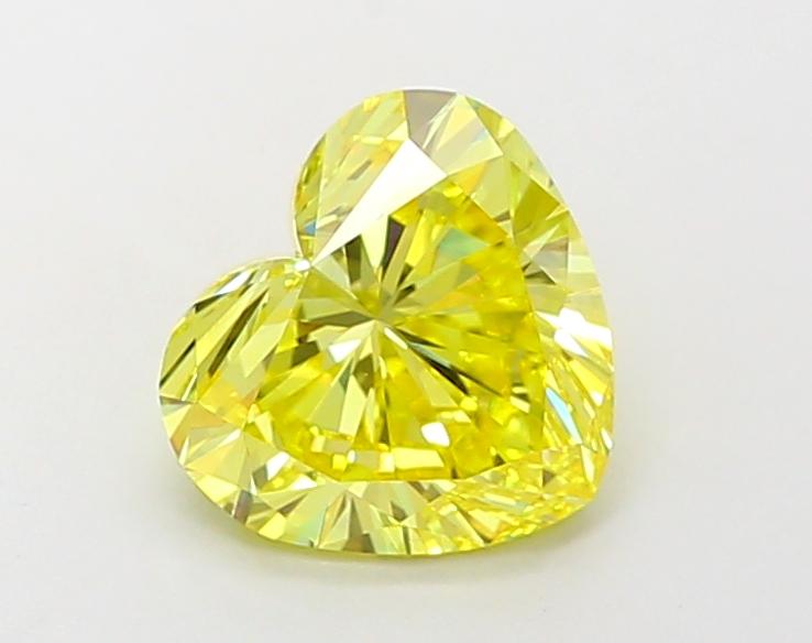 3.84 Ct. Fancy Vivid Yellow Heart Lab Grown Diamond