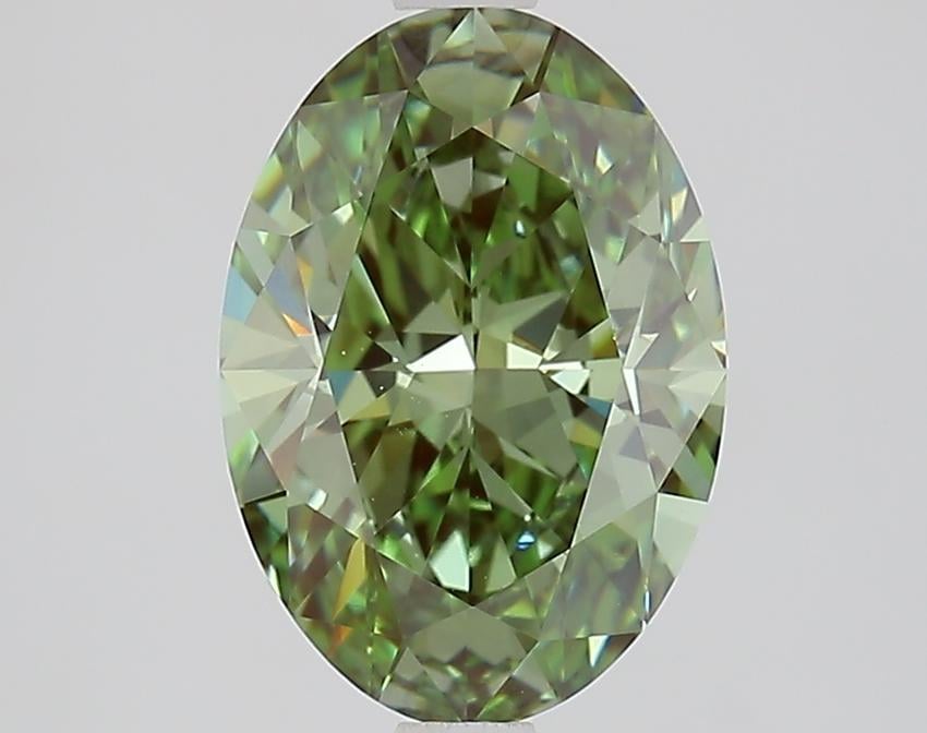 2.27 Ct. Fancy Green Oval Lab Grown Diamond