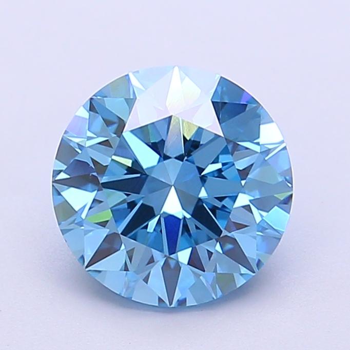 2.04 Ct. Fancy Vivid Blue Round Lab Grown Diamond