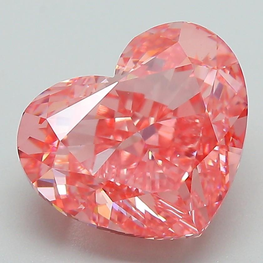 5.05 Ct. Fancy Vivid Pink Heart Lab Grown Diamond