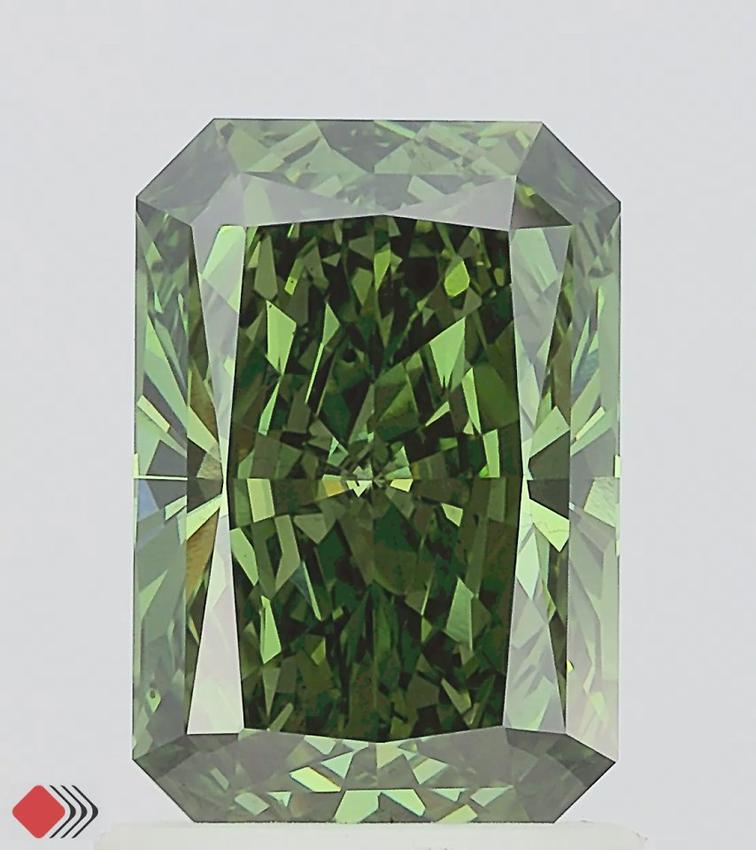 1.51 Ct. Fancy Vivid Green Radiant Lab Grown Diamond