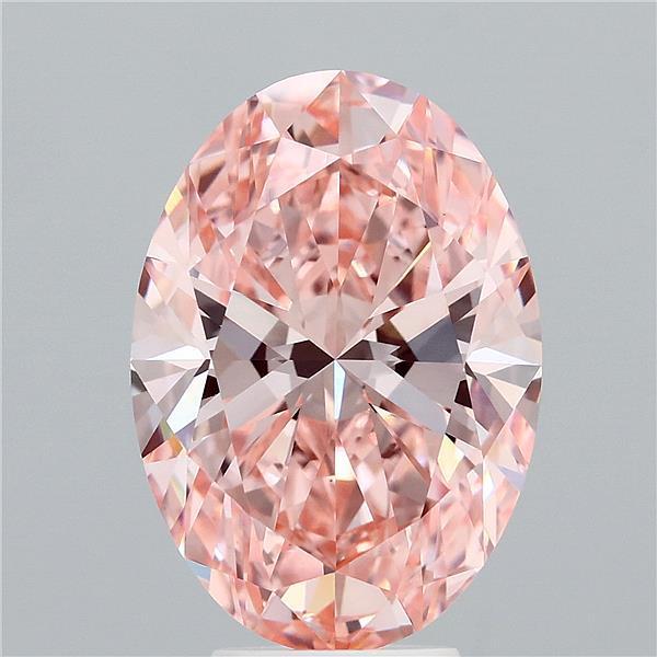 5.52 Ct. Fancy Vivid Pink Oval Lab Grown Diamond