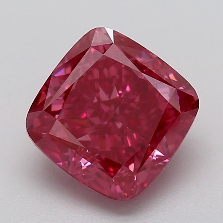 2.71 Ct. Fancy Vivid Pink Cushion Lab Grown Diamond