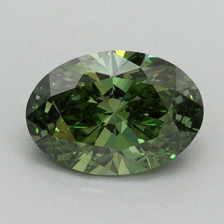 1.01 Ct. Fancy Vivid Green Oval Lab Grown Diamond