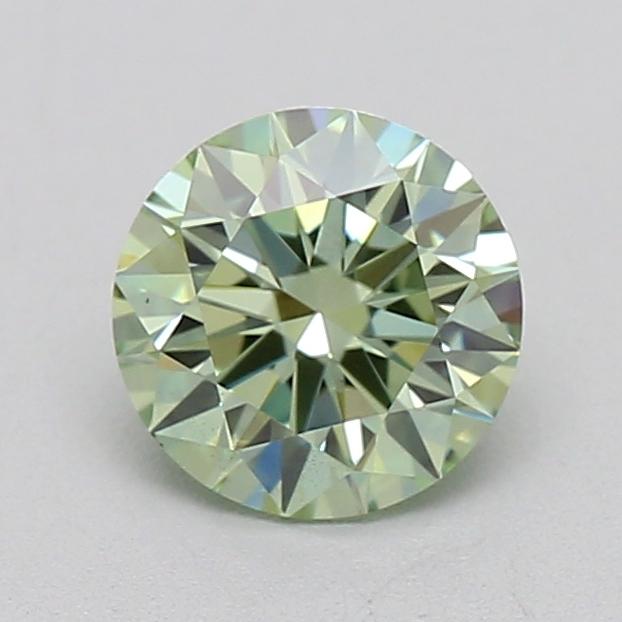 0.60 Ct. Fancy Vivid  Green Round Lab Grown Diamond