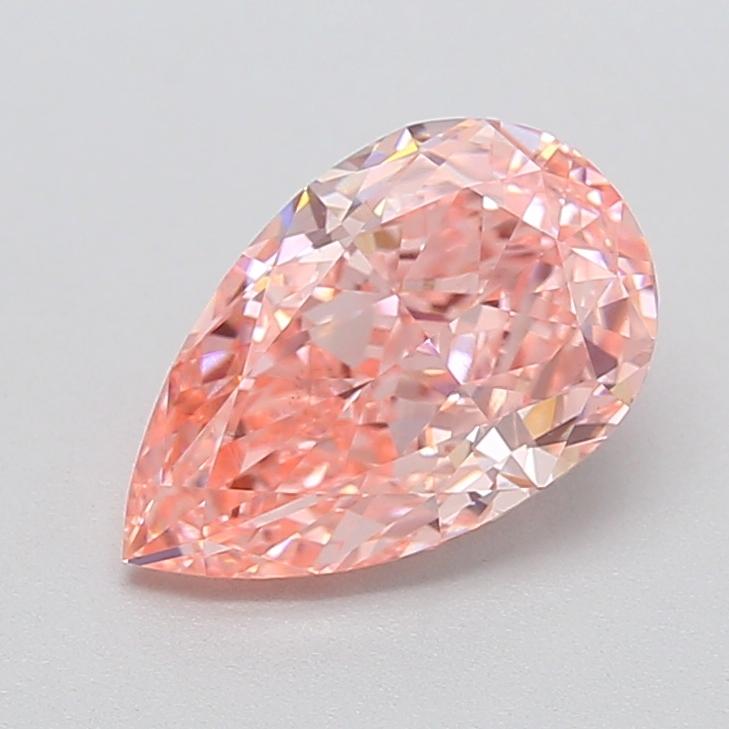 1.58 Ct. Fancy Vivid  Pink Pear Lab Grown Diamond