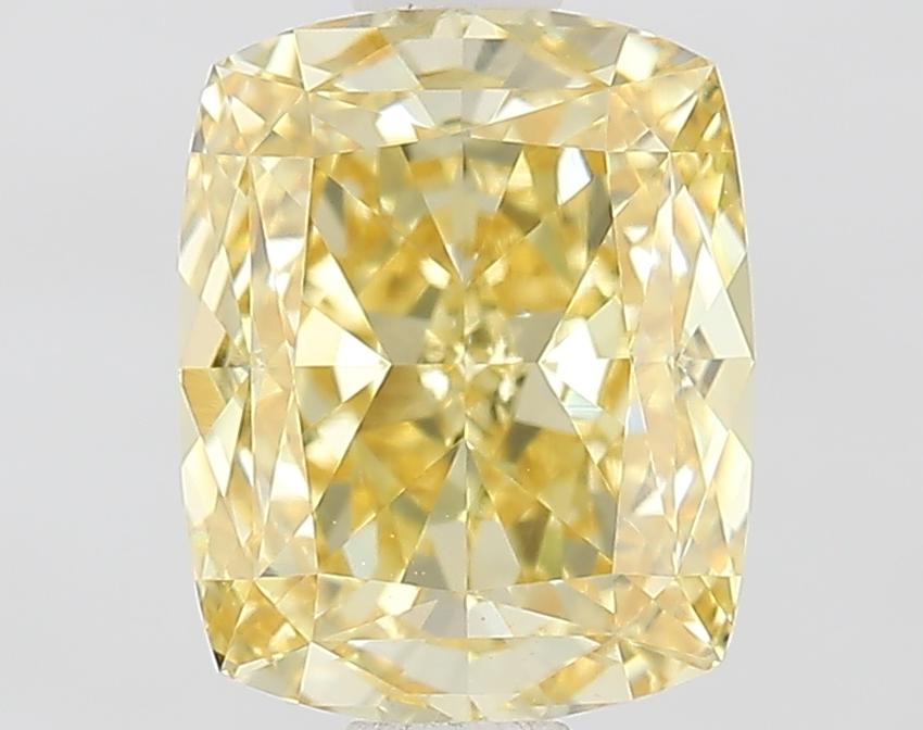 1.41 Ct. Fancy Vivid Yellow Cushion Lab Grown Diamond