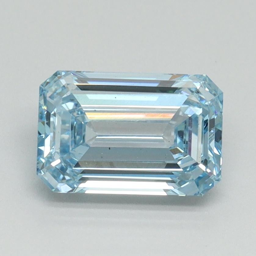 1.54 Ct. Fancy Intense Blue Emerald Lab Grown Diamond