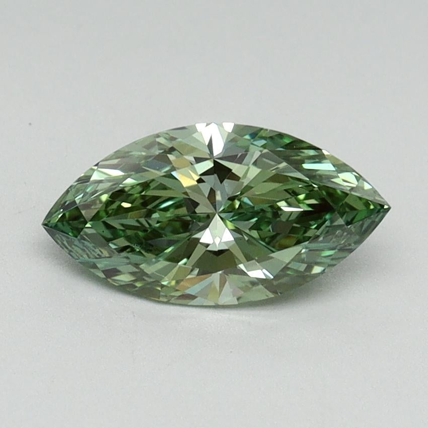 0.92 Ct. Fancy Vivid Green Marquise Lab Grown Diamond
