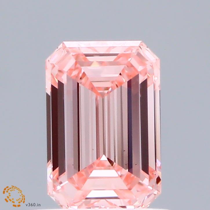 0.96 Ct. Fancy Vivid  Pink Emerald Lab Grown Diamond