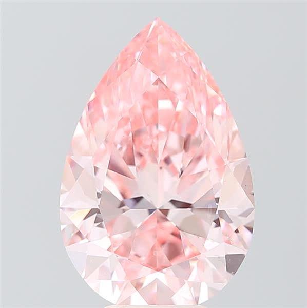 5.95 Ct. Fancy Vivid Pink Pear Lab Grown Diamond