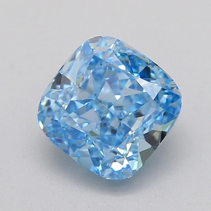 1.06 Ct. Fancy Vivid  Blue Cushion Lab Grown Diamond