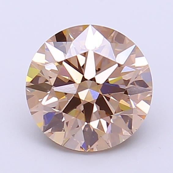 1.54 Ct. Light Brown Round Lab Grown Diamond