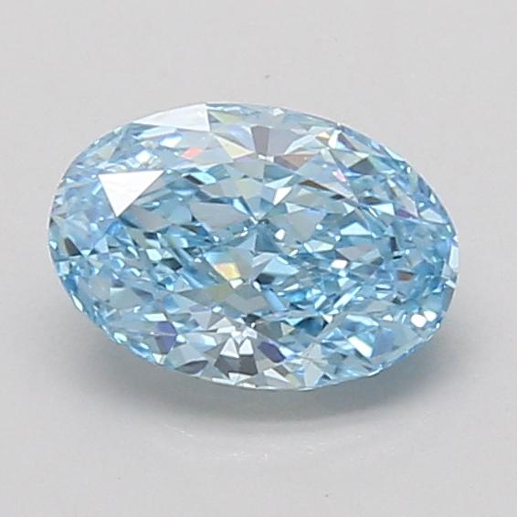 1.08 Ct. Fancy Vivid Blue Oval Lab Grown Diamond