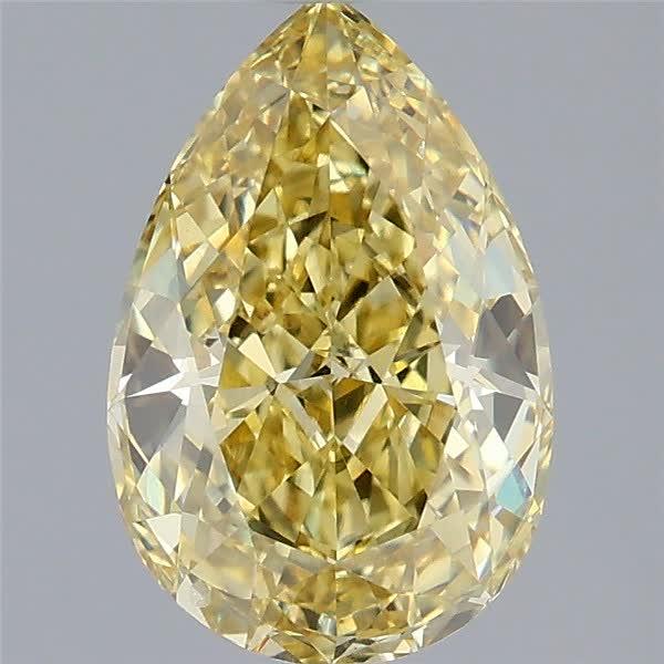 2.07 Ct. Fancy Intense Yellow Pear Lab Grown Diamond