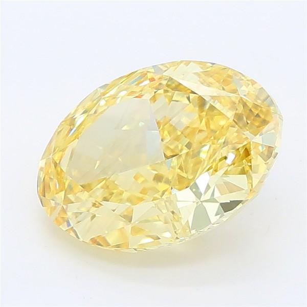 2.30 Ct. Fancy Vivid Yellow Oval Lab Grown Diamond