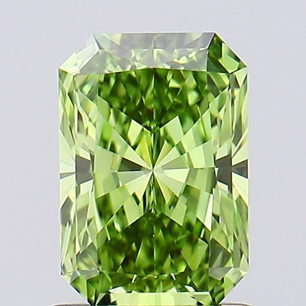 1.00 Ct. Fancy Vivid Green Radiant Lab Grown Diamond