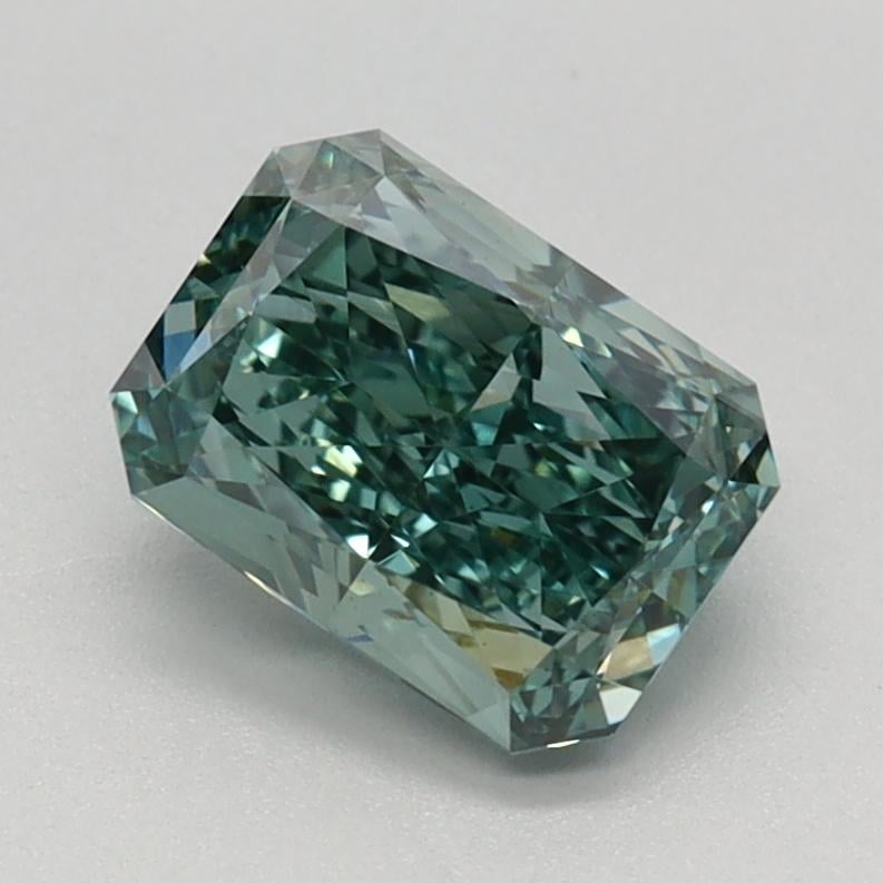 1.24 Ct. Fancy Vivid Green Radiant Lab Grown Diamond