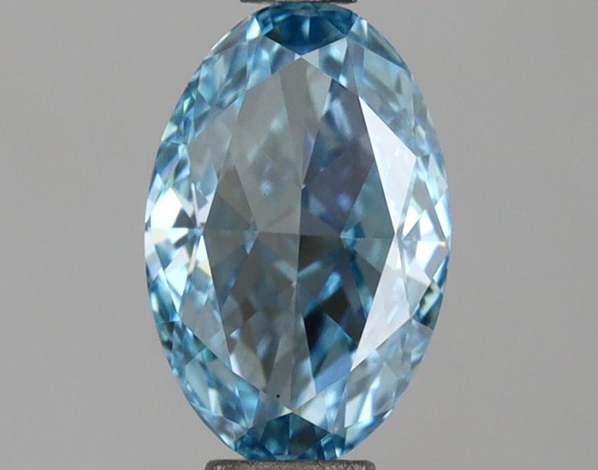 1.18 Ct. Fancy Vivid Blue Oval Lab Grown Diamond