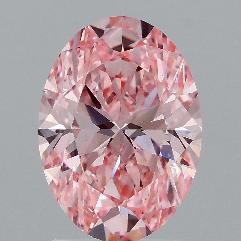 2.11 Ct. Fancy Vivid Pink Oval Lab Grown Diamond