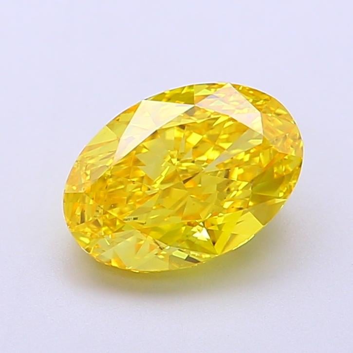 1.83 Ct. Fancy Vivid Yellow Oval Lab Grown Diamond