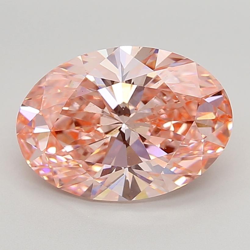 5.00 Ct. Fancy Vivid  Pink Oval Lab Grown Diamond